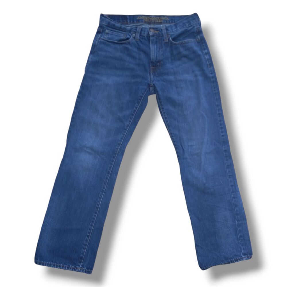 American Eagle Original Straight Denim Jeans-Size 29 X 30-Medium Wash-Mid Rise
